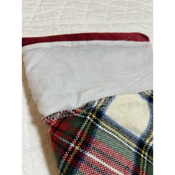 Pottery Barn STEWART Plaid Christmas Stocking Velvet Cuff - Picture 5 of 5
